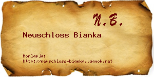 Neuschloss Bianka névjegykártya